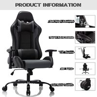 Chaise de jeu ergonomique pivotante multifonctionnelle Fashion 4D Accoudoir de bureau