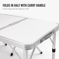 Ensemble de table et de chaises pliantes de camping en acier inoxydable moderne avec 4 tabourets, design blanc portable pour pique-nique en plein air, barbecue