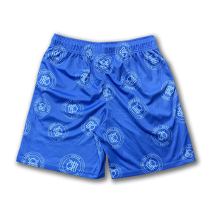 Pantalones cortos de gimnasio de entrenamiento de malla de sublimación personalizada para hombres, cintura media, decoración Vintage, tela de lona, método de tejido no tejido - Product Image 2
