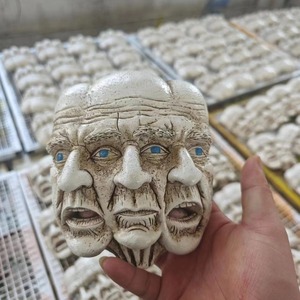 Máscara de Resina de Hombre de Tres Caras, Pintada a Color, para Fiesta de Halloween, Figura de Modelo con Cara de Calavera - Product Image 2