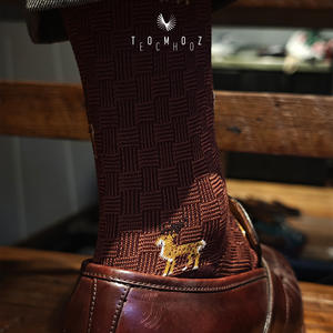 Calcetines <span class=keywords><strong>de</strong></span> Vestir <span class=keywords><strong>para</strong></span> <span class=keywords><strong>Hombre</strong></span>, Color Borgoña, Diseño Jacquard, Transpirables, Antibacterianos, Finos, <span class=keywords><strong>para</strong></span> Uso Profesional - Product Image 5