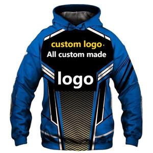 Sudadera con Capucha Digital 3D, Logotipo Casual, Diseño Sólido, 100% Algodón Tejido, Antiarrugas, Impermeable, Transpirable, Ecológica, para Hombre - Product Image 2