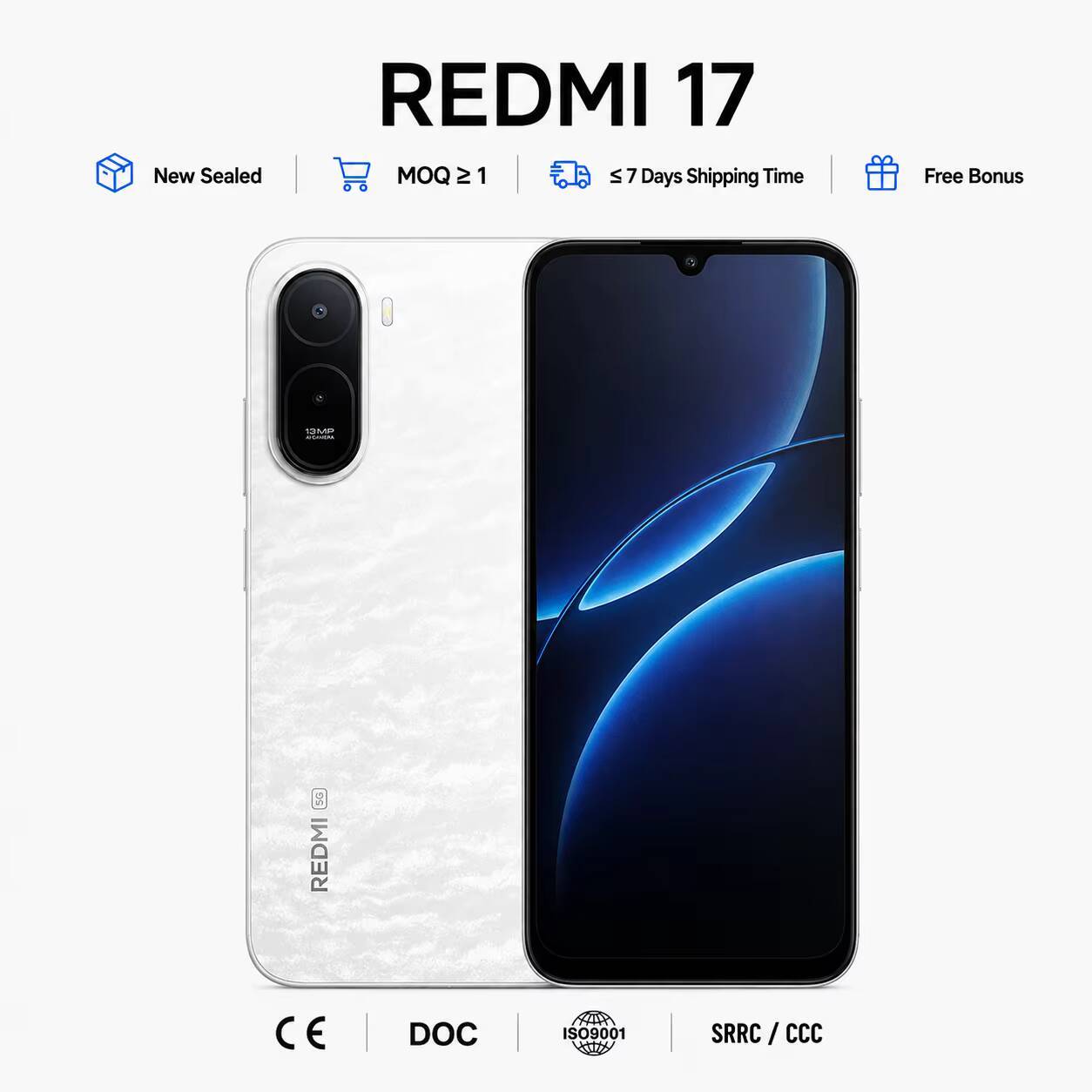 REDMI 17 5G Smartphone <strong>China</strong> <strong>Global</strong> Version 6300mAh Battery 6.9 Inch 120Hz Display Android Mobile <strong>Phone</strong> HyperOS 3