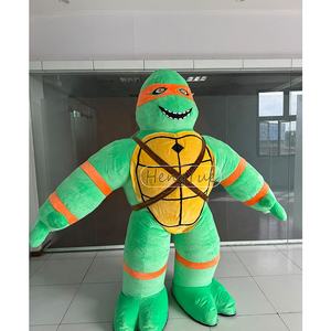 Tortue <span class=keywords><strong>Ninja</strong></span> géante gonflable pour marcher Costume de mascotte Cosplay Party Carnival Cartoon gonflable Green Muscle <span class=keywords><strong>Turtle</strong></span> Costume - Product Image 4