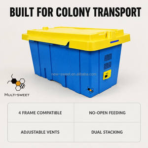 Matériel d'apiculture, petite boîte <span class=keywords><strong>de</strong></span> transport pour abeilles en plastique empilable et durable, boîte pour <span class=keywords><strong>reine</strong></span> des abeilles, boîte <span class=keywords><strong>de</strong></span> déménagement pour abeilles miniatures - Product Image 1
