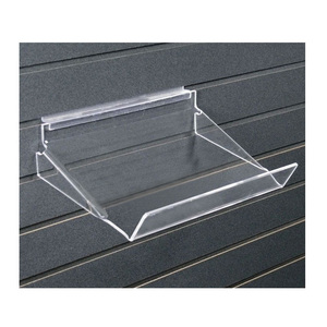 Acrylic Slatwall <strong>Shoe</strong> Shelf, Customized Acrylic Slatwall <strong>Shoe</strong> <strong>Display</strong> - Product Image 1