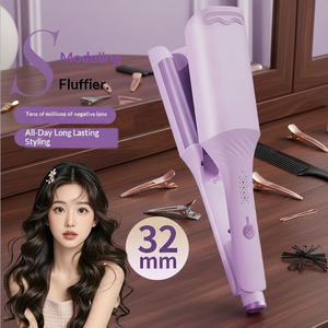 Rizador de Pelo Eléctrico, Rizador de Pelo Instantáneo, Rizador de <span class=keywords><strong>Tres</strong></span> <span class=keywords><strong>Tubos</strong></span>, Rizador de Ondas Pequeñas, Rizador de Ondas Grandes - Product Image 2