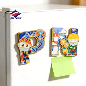 Aimants de réfrigérateur Longzhiyu 20Y en émail souple coloré, design de logo personnalisé, souvenir décoratif mignon pour la cuisine, le bureau, les voyages, cadeau - Product Image 3