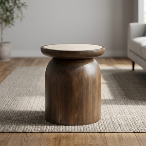 Modern Luxury Round Side <b>Table</b> Marble Wood Eco-Friendly Bedroom Furniture for Apartment Living Room Hotel Dining Home Office - Product Image 2