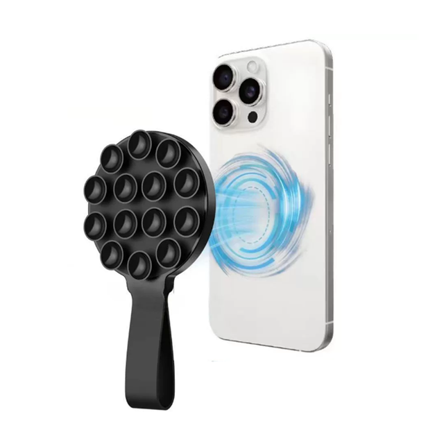Easy Attachment Magnetic Mobile Phone Grip Silicone Finger Loop Flexible Cellphone Holder for MagSafe Magnetic Phone Grip