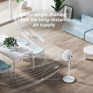 白塔和基座风扇，带数字遥控和机械控制塑料材料定时器功能站立风扇 - Product Image 4