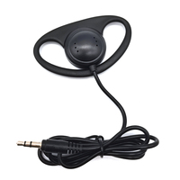 Casque filaire mono-auriculaire en forme de D PS-1 avec interface 3,5 mm, en PVC, pour guide audio de musée et système de conférence Bosch de haute performance