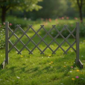 Recinzione da Giardino in Legno di Abete Massiccio 47,2 X 23,6 Pollici, Grigio, Trattato a Pressione, Stile Tradizionale per Uso Esterno - Product Image 2