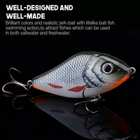 En gros 100mm 49g jerkbait pike curseur eau douce eau salée pêche au gros leurres dur appâts jerk