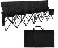 Vente en gros d'allumettes de football pliantes pour plusieurs personnes Chaise de sport d'équipe pliable pour six personnes