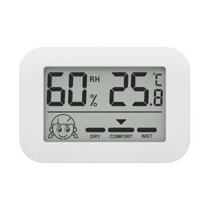 Medidor digital de temperatura y humedad interior con pantalla LCD grande para el hogar, habitación del bebé, funciona con pilas, cuerpo de plástico - Product Image 4