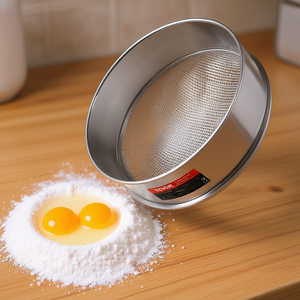 Tamis à farine 150 mm, maille fine, en acier inoxydable, outil de pâtisserie pour tamiser la farine - Product Image 2