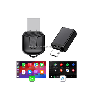 Offre spéciale OEM/ODM Adaptateur CarPlay Android Auto filaire vers sans fil avec Bluetooth 5.2 Wi-Fi 2,4/5,8 GHz 2 en 1 Dongle USB pour voitures - Product Image 2