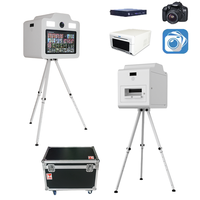 Tripod Aluminium Trendi untuk Photo Booth Anti Gores, Kompatibel dengan Printer DNP HiTi, Layar Sentuh 21.5 inci, Photobooth Pesta