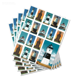 Etiquetas de Sellos Permanentes, Etiquetas Postales con la Bandera de EE. UU., Faroles del Atlántico Medio <span class=keywords><strong>2021</strong></span>, Servicio Postal de Estados Unidos, Pegatinas de Sellos de EE. UU. - Product Image 4