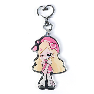 Vograce 0.7mm nhựa thủ công nhân đôi Bảng điều khiển Keychain tùy chỉnh Acrylic gương móc khóa - Product Image 3