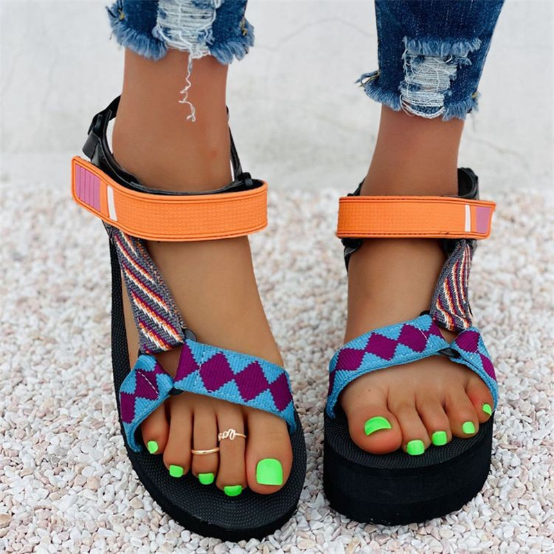 Women Fashion Foam Sole Sandals Outdoor Thin Soled Beach Casual Sandals Ladies