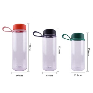 Botella Personalizada Promocional Irrompible, Botella de Agua de Plástico con Correa, Libre de BPA, 350 ml, 500 ml, Transparente - Product Image 2