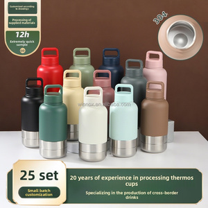 Bouteille d'eau portable pour <span class=keywords><strong>chien</strong></span> en acier inoxydable à double paroi, isotherme, anti-fuite, 32 oz, 3-en-1, pour l'extérieur - Product Image 2
