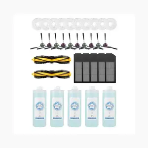 Main Roller Brush Side Brush Hepa Filter Cleaning MOP Cleaning Liquid Replacement Set For Ecovas T10 X1 OMNI TURBO Robot Vacuum