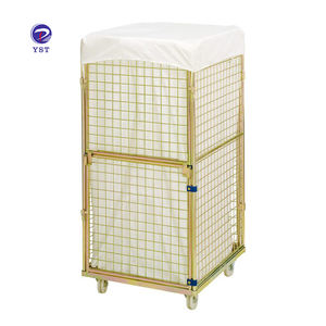 دائم شبكة سلكية متحركة قابلة للطي صناعة الغسيل أقفاص الكتان المتسخة عربة - Product Image 2