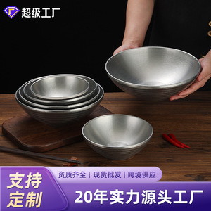 Stainless Steel Bowl Large Durable Hotel Use Conical Design Solid Color - Product Image 3