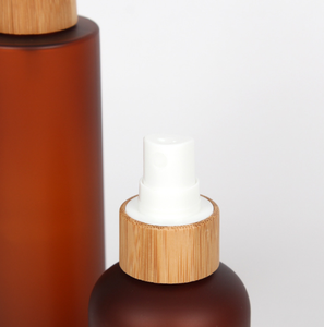 Prix de gros, col en bambou ambré givré, bocal en plastique - Product Image 3