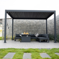 Dernier cri aluminium Bioclimatic Toit de terrasse Coupe-vent Persienne de jardin Pergola Mobilier d'extérieur