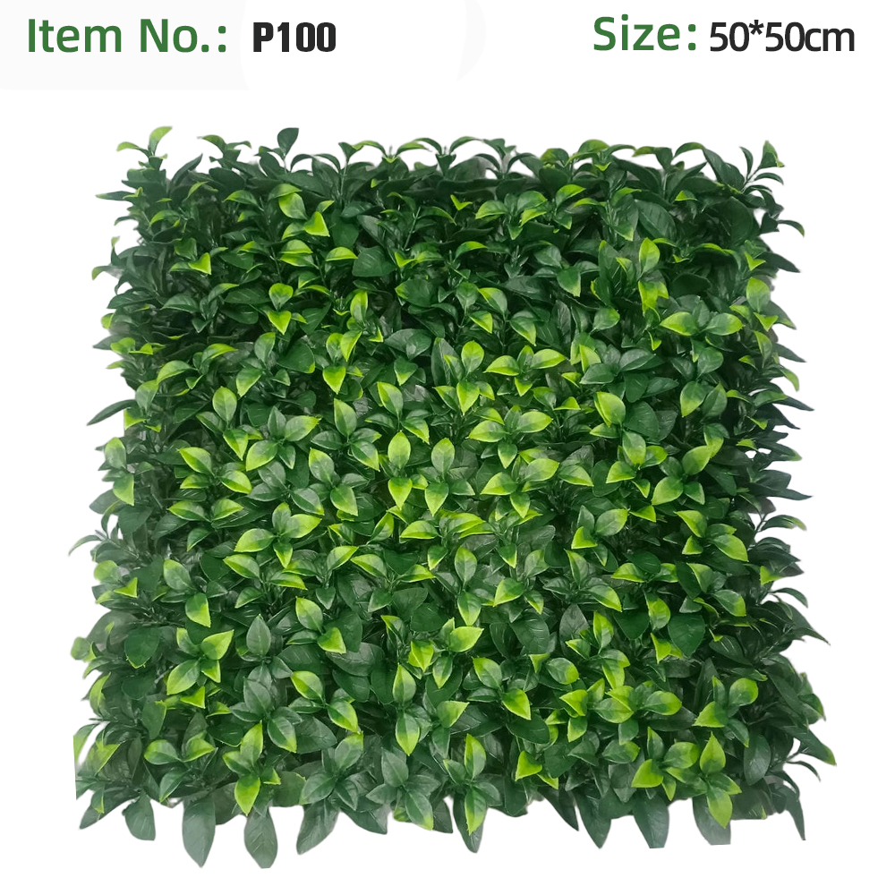 Two Tone Dark Green Boxwood Grass Wall Panel