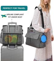 Sac de voyage pour chien gratuit, fermeture éclair, résistant à l'eau, en polyester, 4-6 compartiments, 2 bols pliables pour chien pour le camping