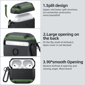 Funda de silicona de alta calidad <span class=keywords><strong>para</strong></span> <span class=keywords><strong>AirPods</strong></span> 1 <span class=keywords><strong>2</strong></span> 3 <span class=keywords><strong>Pro</strong></span> <span class=keywords><strong>2</strong></span> <span class=keywords><strong>Pro</strong></span> 3 Funda anticaída a prueba de golpes con llavero Protector de auriculares inalámbricos - Product Image 3