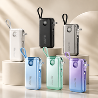 20000mAh Taşınabilir Şarj Cihazı AC Prizli Çift Dahili Kablolu 35W PD Hızlı Şarjlı Powerbank Telefon Tablet Laptop için
