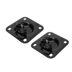 Anneau de traction pour voiture, en acier noir, pour le contrôle du fret, pour la fixation des remorques de véhicules - Product Image 1