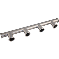 Collecteur de refroidissement liquide sanitaire en acier inoxydable à raccordement Tri-Clamp avec connexion TC ou filetée