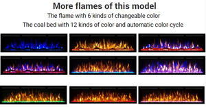 Caminetto Elettrico Lineare con Fiamma Multicolore e Telecomando per Arredamento Domestico - Product Image 4