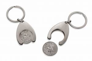 Maßge schneider tes Logo Kanada Loonie und Viertel Größe Einkaufs wagen Münz schlüssel bund - Product Image 4