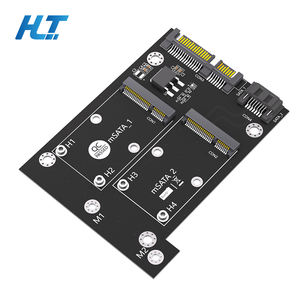 Kartu Konverter Adaptor Dual MSATA ke III 2-in-1 dengan Kecepatan 6Gbps 520MB/s untuk Ekspansi Penyimpanan Desktop/Laptop (Tersedia) - Product Image 1