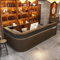 Comptoir de bar à vin moderne en bois comptoir de bar restaurant discothèque comptoir de bar pub en forme de L