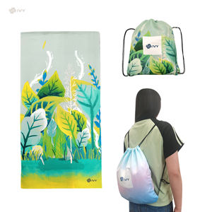 Ensemble de serviettes de plage en <span class=keywords><strong>microfibre</strong></span> gaufrée en daim et <span class=keywords><strong>microfibre</strong></span>, sans sable, avec sublimation du logo personnalisé, extra large en <span class=keywords><strong>microfibre</strong></span> recyclée - Product Image 4