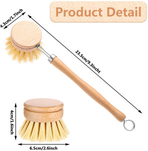 Juego <span class=keywords><strong>de</strong></span> cepillos <span class=keywords><strong>de</strong></span> limpieza a base <span class=keywords><strong>de</strong></span> plantas, Juego <span class=keywords><strong>de</strong></span> 4 vajilla <span class=keywords><strong>de</strong></span> limpieza <span class=keywords><strong>de</strong></span> bambú para Cocina - Product Image 6