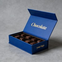 Customized Design Rigid Paperboard Flip Top Box for Chocolate Luxury Magnetic Snack Donuts Box Hot Sale Chocolate Paper Box