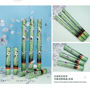 環境に優しいサッカーボール型紙花火、コブフェティキャノン、試合祝賀イベント向けに販売中 - Product Image 6