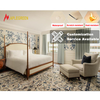 Ensemble de meubles de chambre d'hôtel en bois massif moderne sur mesure pour projets hôteliers 5 étoiles et appartements – Solution FF&E de luxe