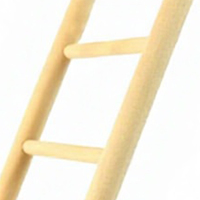 Échelle courte durable Yommy pour cages à oiseaux - 7x22cm Accessoire en bois naturel Modèle YM2931
