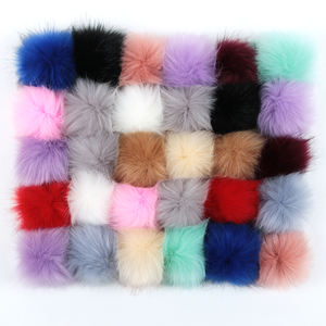 Toptan Faux fox kürk peluş 10cm 12cm Faux kürk Pom Poms toptan kabarık sahte kürk ponpon - Product Image 1